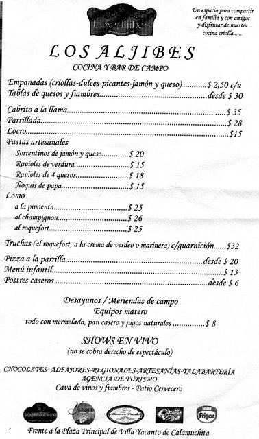 precios restaurante