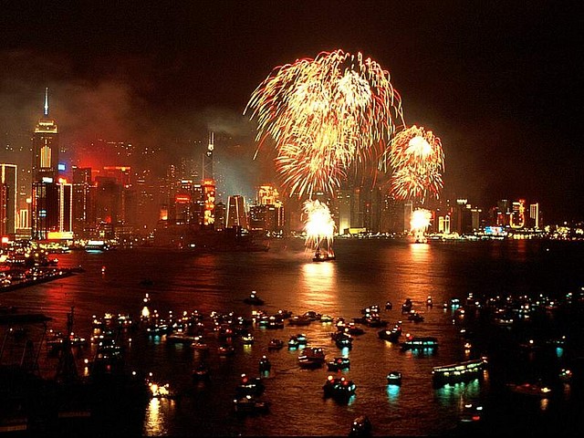 Chinese New Year Fireworks, Hong Kong