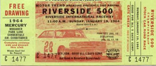 Riverside 500 - tiquet