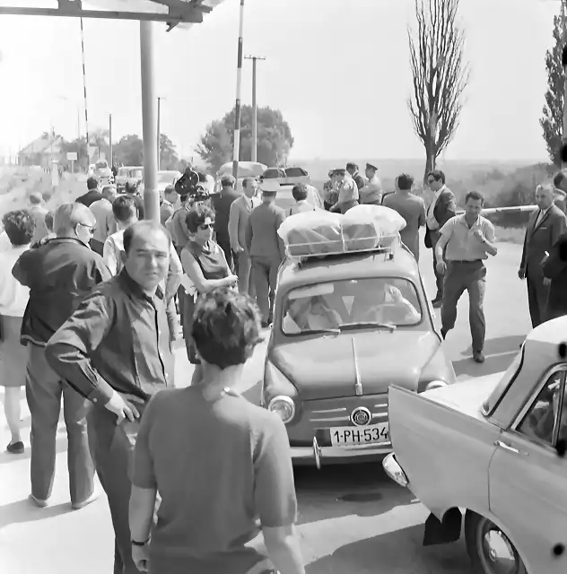 Tschechoslowakische Fl?chtlinge an der ?sterreichischen Grenze, Herbst 1968