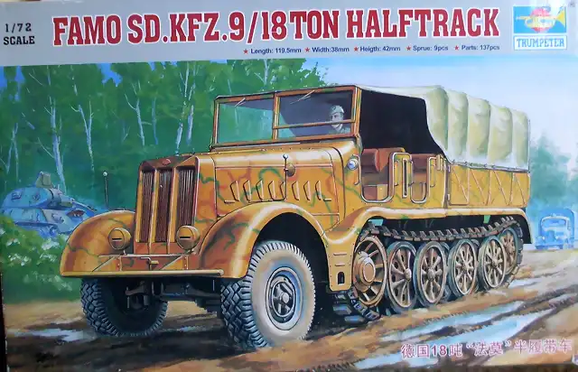 Trumpeter - Sd.Kfz.9-18 Ton Halftrack Ausf.C - 1-72