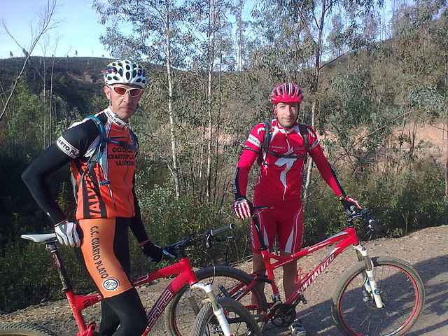 Fran y Jos Mara en una pausa.