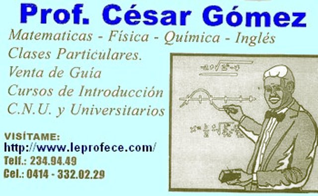 publicidad profesor cesar