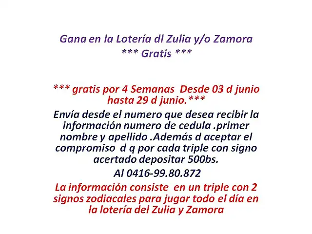 Gana en la Loter?a dl Zulia y