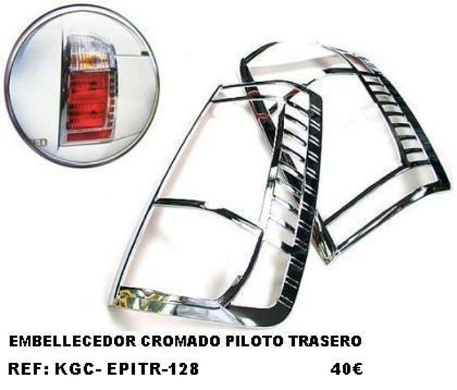 Embellecedor cromado piloto trasero rejilla.KGC-EPITR-128.Koreanautoimport