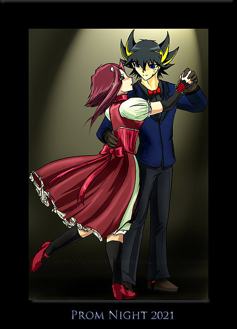 aki y yusei bailando