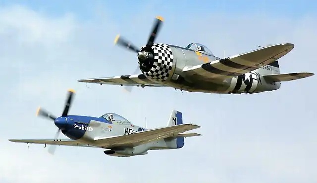 Dos cazas excelentes. P-47 y P-51