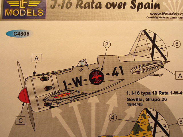 I-16 type 10. Sevilla, Grupo 26 1944-45