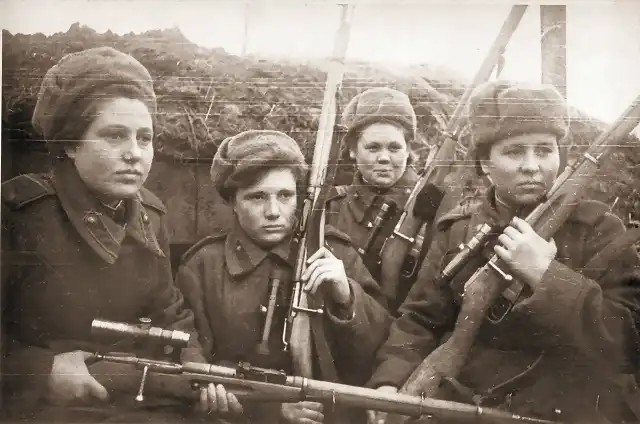 Francotiradoras soviticas en Stalingrado