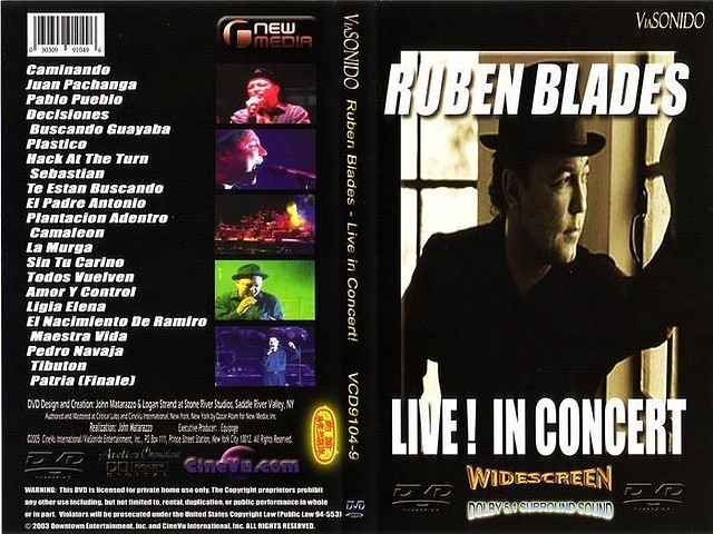 Ruben Blades - Live In Concert - Caratula DVD