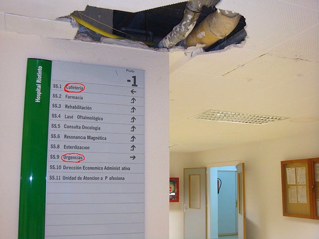 Techo hospital peligroso-julio 2009