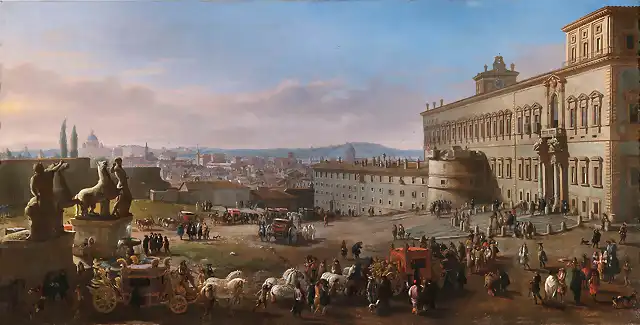 Veduta della Piazza e del Palazzo di Montecavallo (1683-1689) Gaspar van Wittel