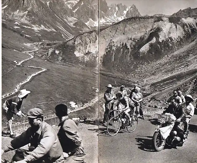 1955 - Tour. 8? etapa, Charly Gaul asciende el Galibier en solitario - copia