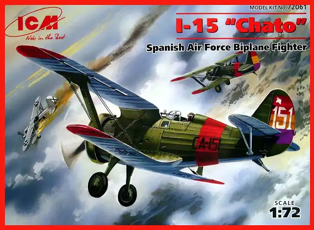 ICM - Polikarpov I-15-Chato - 1-72