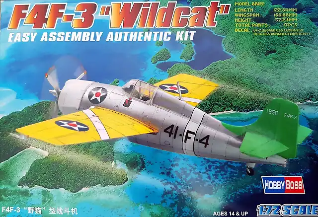 Hobby Bos - F4F-3 Wildcat Early - 1-72