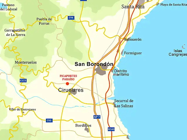 mapa San Borondn