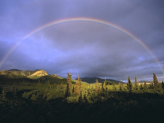 Full Rainbow Fall, Denali National Park, Alaska Full Rainbow Fall, Denali National Park, Alaska