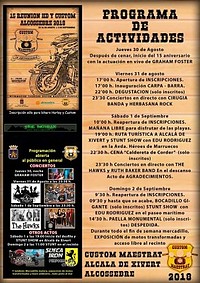 PROGRAM XV REUNION CUSTOM Y HARLEY ALCOSSEBRE PROGRAM XV REUNION CUSTOM Y HARLEY ALCOSSEBRE