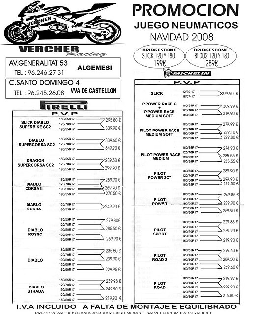 Promocion Navidad ruedas Verger.Racing Promocion Navidad ruedas Verger.Racing