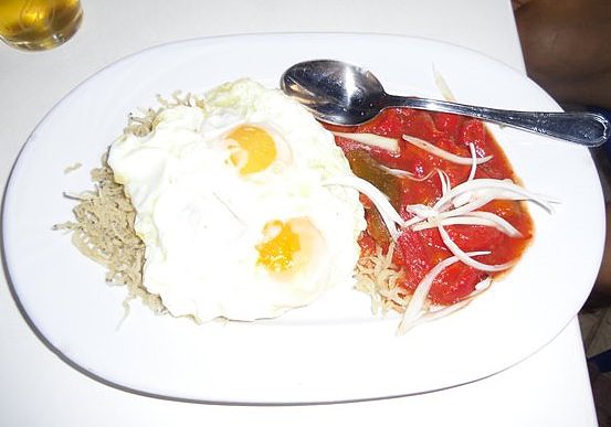 Huevos con chanquetes Huevos con chanquetes