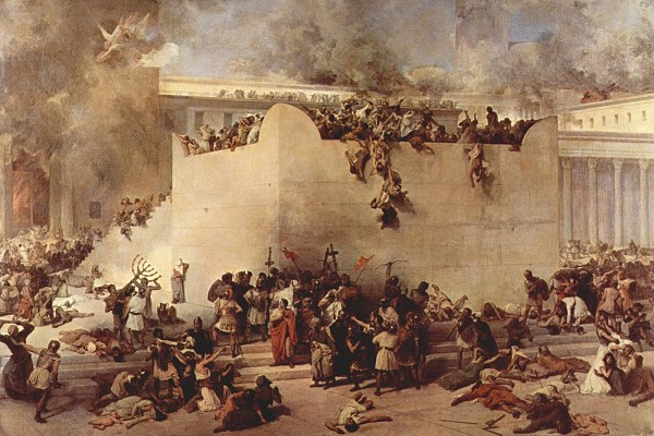 Toma de Jerusalen por los romanos, por David Roberts(1850)