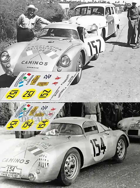 Porsche 550 Coupe - Panamericana 1953 #152 154