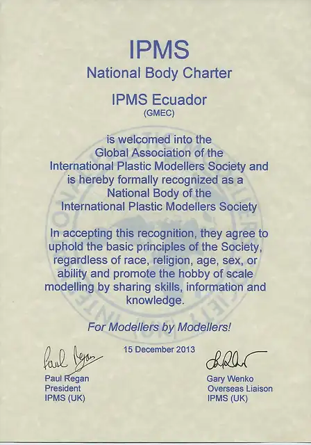 IPMS Charter Ecuador Signed