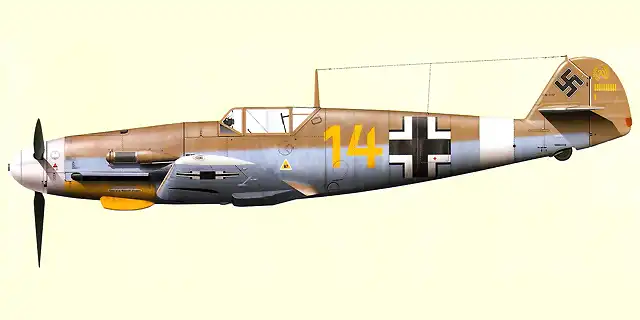 Messerschmitt-Bf-109F4Trop-3.JG27-Yellow-14-Hans-Joachim-Marseille-WNr-10137-Africa-21st-June-1942-0A