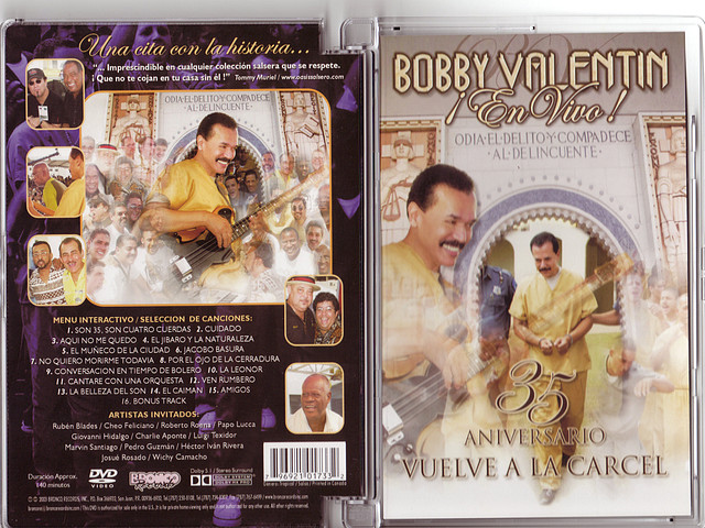 Bobby Valentin - En Vivo 35 Aniversario Vuelve a La Carcel - Caratula DVd