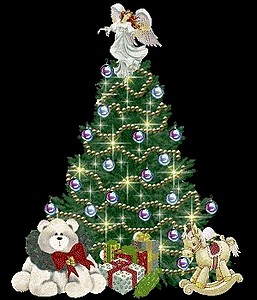 arbol adornado con angel arbol adornado con angel