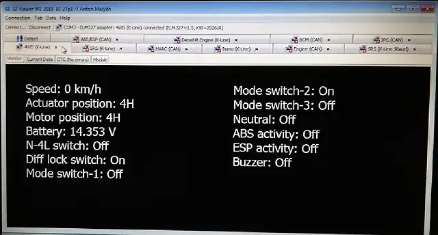 SZ Viewer_W1 Monitor_4WD_Grand_Vitara_1.9DDiS