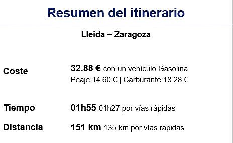 Traslado Lleida Zaragoza