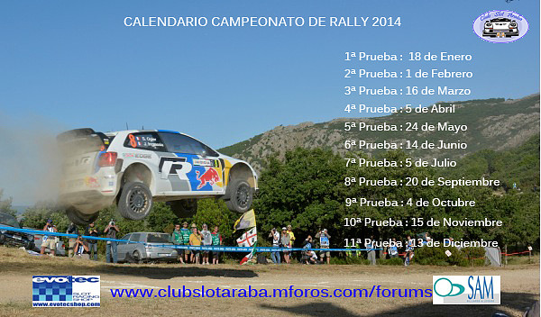 calendario rally 2014