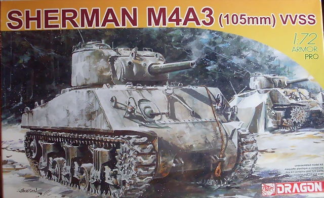 Dragon - M4A3 105mm VVSS - 1-72