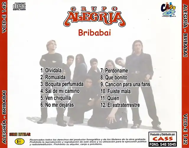 Alegria - Bribabai (2001) Trasera