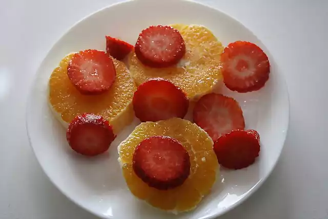 Fresas con naranja