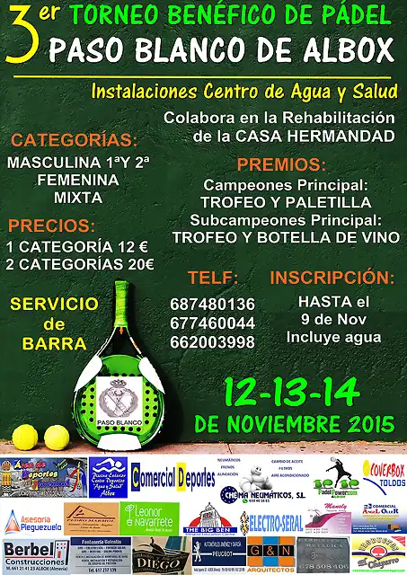 CARTEL CON PATROCINADORES 3 TORNEO wasap