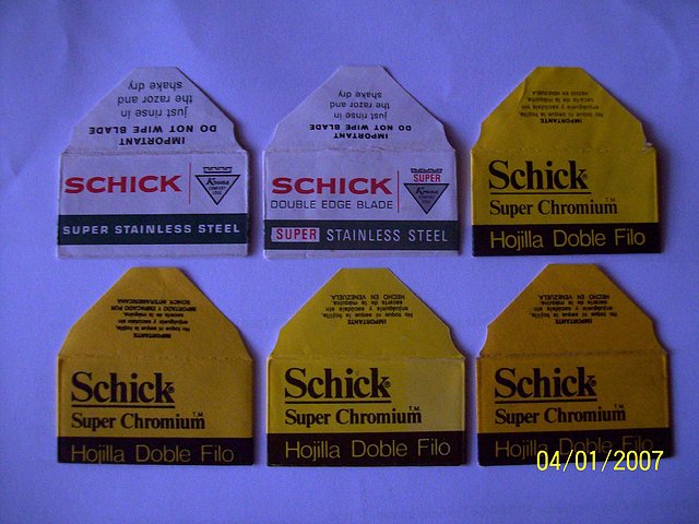 Hojas de afeitar marca Schick.