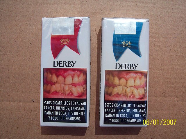 Cigarrillos chilenos marca Derby.