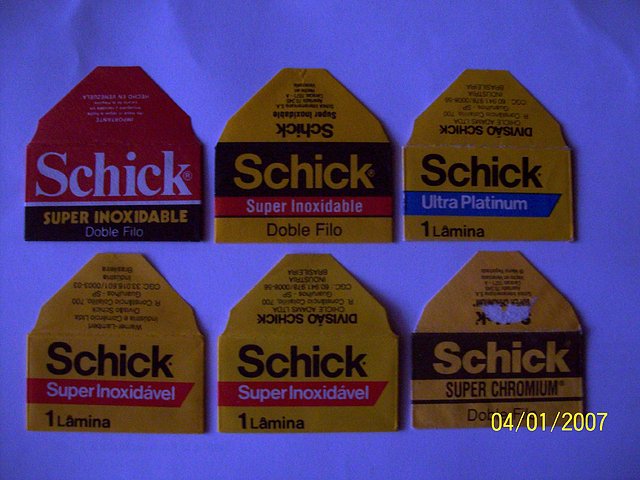 Hojas de afeitar marca Schick.