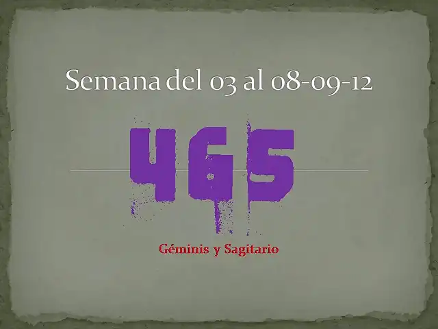 Semana del 03 al 08-09-12