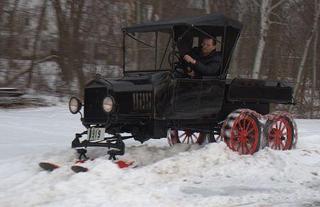 Ford T para circular por la nieve