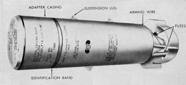 M-25 Cluster Bombs ( 38,3 cm Diameter x 145 cm Long)