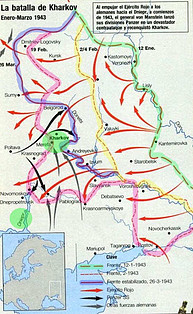 Mapa de la batalla de Kharkov