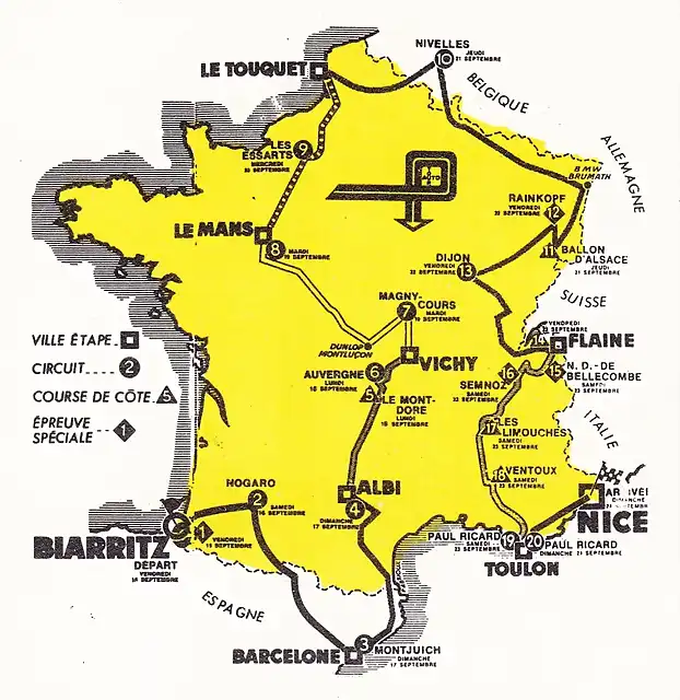 TdF '72 - mapa