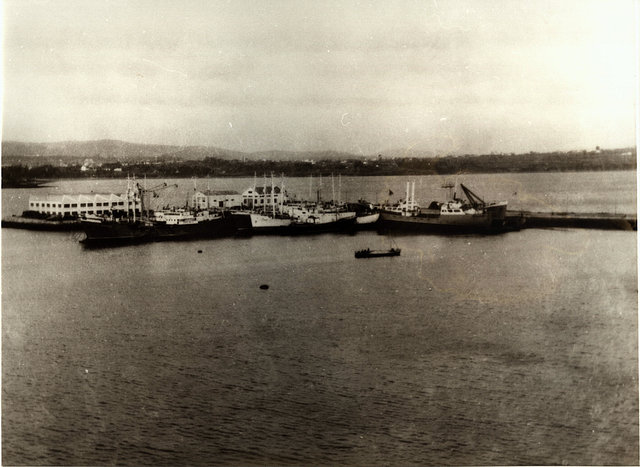 Vista de los muelles , 1950