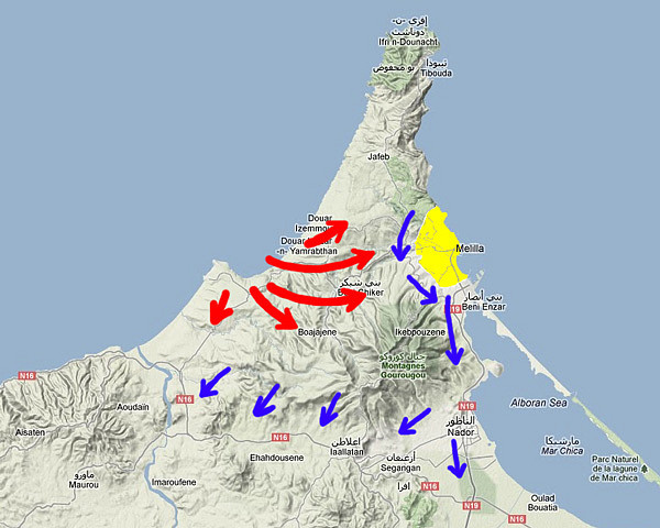 Mapa Melilla ocupacin 1