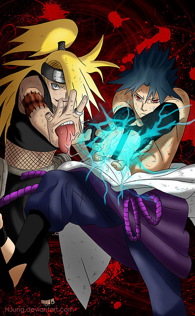 Deidara_VS_Sasuke_by_NJung