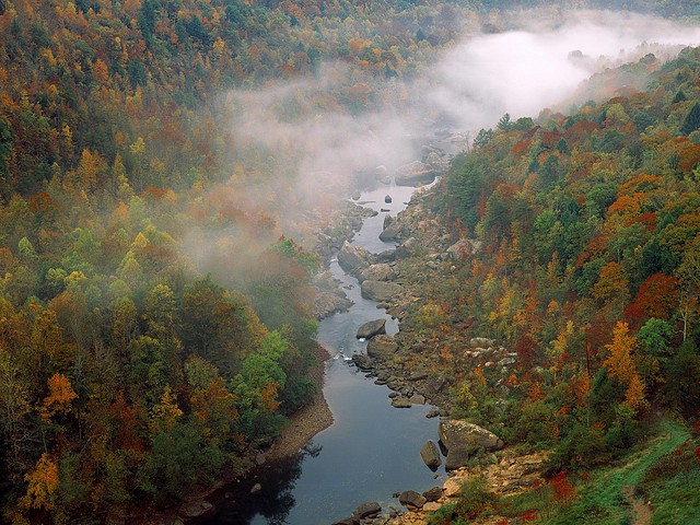 Devil\'s Jump Overlook, Big South Fork of the Cumberland River, Kentucky Devil\'s Jump Overlook, Big South Fork of the Cumberland River, Kentucky