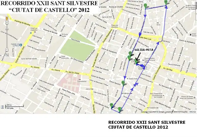 recorrido sant silvestre 2012